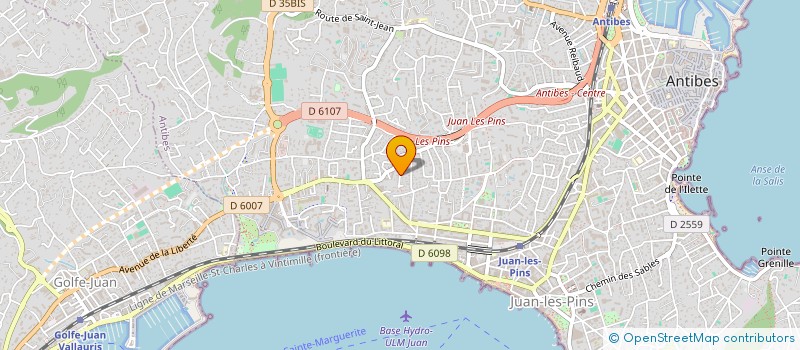 localisation de l'entreprise MONSIEUR YVES PABIOU  ANTIBES