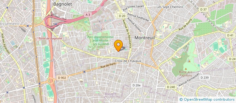 localisation de l'entreprise MONSIEUR YVES PAGES  MONTREUIL