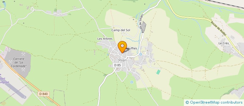 localisation de l'entreprise MONSIEUR YVES PECHOULTRES  SALLES-LA-SOURCE