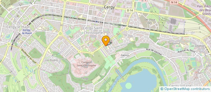 localisation de l'entreprise MONSIEUR YVES PERRIOLLAT à CERGY