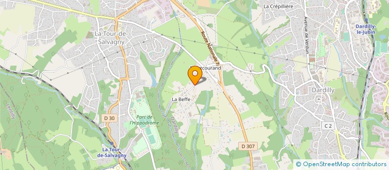 localisation de l'entreprise MONSIEUR YVES PEUGET à DARDILLY