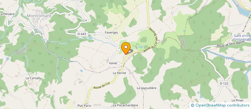 localisation de l'entreprise MONSIEUR YVES PIEGAY  MONTROMANT