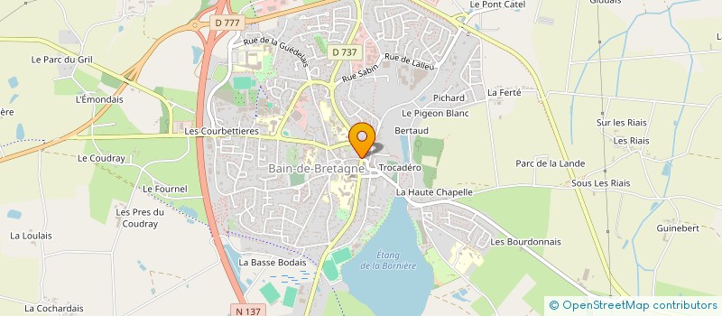 localisation de l'entreprise MONSIEUR YVES PIRAUD  BAIN-DE-BRETAGNE