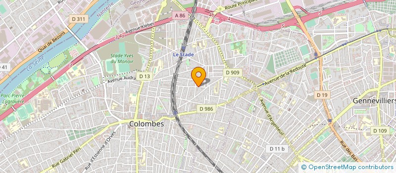 localisation de l'entreprise MONSIEUR YVES POULIQUEN à COLOMBES
