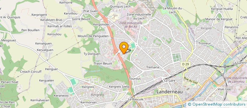 localisation de l'entreprise MONSIEUR YVES POULIQUEN  PLOUDIRY