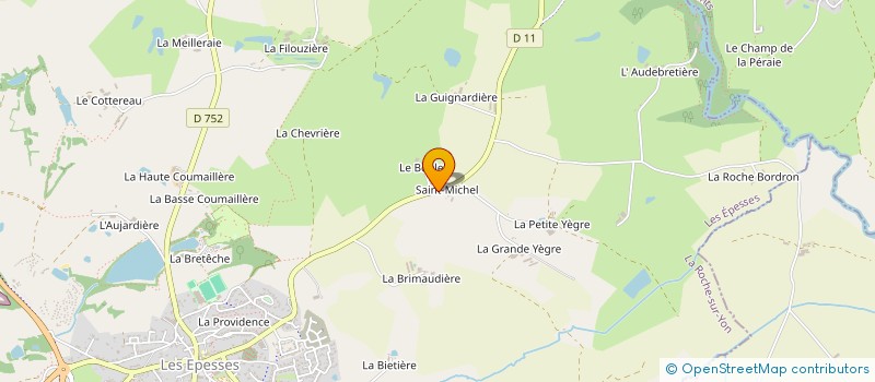 localisation de l'entreprise MONSIEUR YVES PUAUD  LES EPESSES