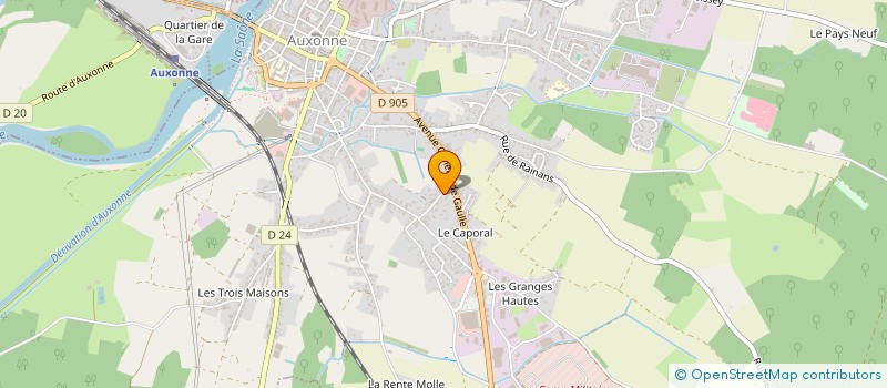 localisation de l'entreprise MONSIEUR YVES QUENOT à AUXONNE