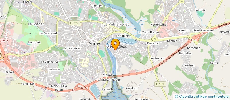 localisation de l'entreprise MONSIEUR YVES QUERE à AURAY