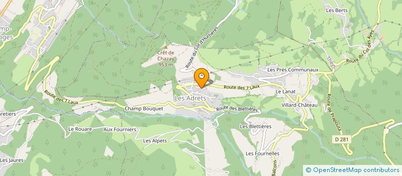 localisation de l'entreprise MONSIEUR YVES RAFFIN à LES ADRETS