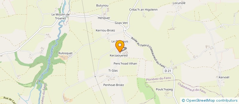 localisation de l'entreprise MONSIEUR YVES RANNOU  PLONEVEZ-DU-FAOU