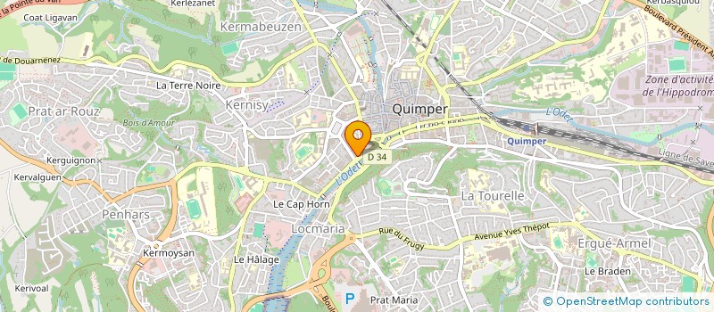 localisation de l'entreprise MONSIEUR YVES RIVAL à QUIMPER