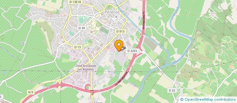 localisation de l'entreprise MONSIEUR YVES ROBERT  PEZENAS