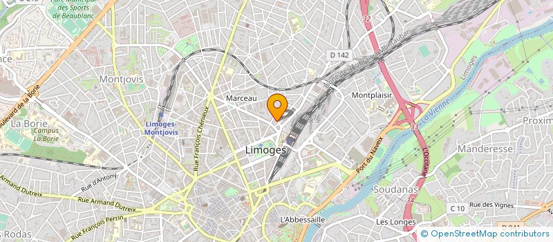 localisation de l'entreprise MONSIEUR YVES ROMEUF  LIMOGES