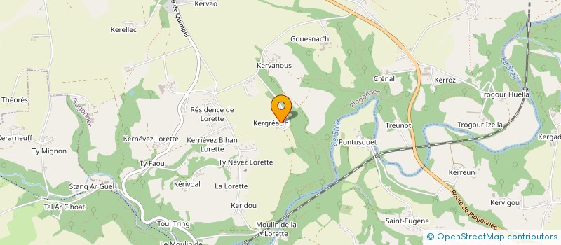 localisation de l'entreprise MONSIEUR YVES SALAUN  PLOGONNEC