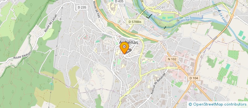 localisation de l'entreprise MONSIEUR YVES SOULAVIE à AUBENAS