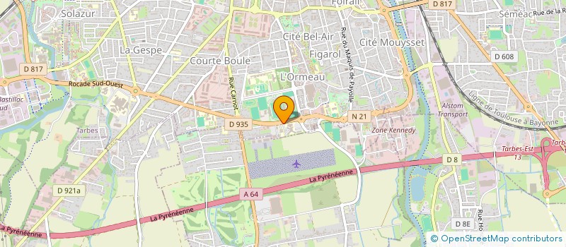 localisation de l'entreprise MONSIEUR YVES TANNEAU  TARBES