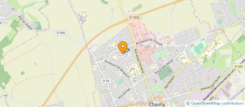 localisation de l'entreprise MONSIEUR YVES THIEBAULT à CHAUNY