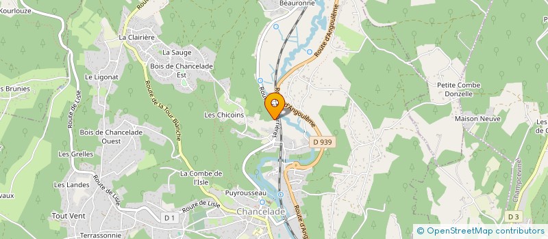 localisation de l'entreprise MONSIEUR YVES THOUVENIN DE VILLARET  BOURDEILLES