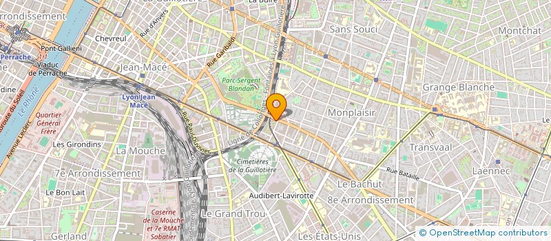 localisation de l'entreprise MONSIEUR YVES TROCCAZ  LYON 8EME