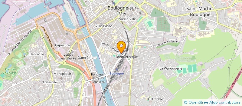 localisation de l'entreprise MONSIEUR YVES WILLIER  BOULOGNE-SUR-MER