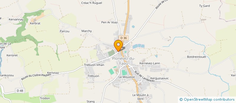 localisation de l'entreprise MONSIEUR YVES YAOUANC à PLONEVEZ-DU-FAOU
