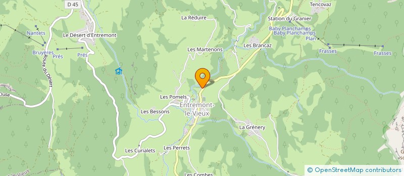 localisation de l'entreprise MONSIEUR YVES YGER  ENTREMONT-LE-VIEUX