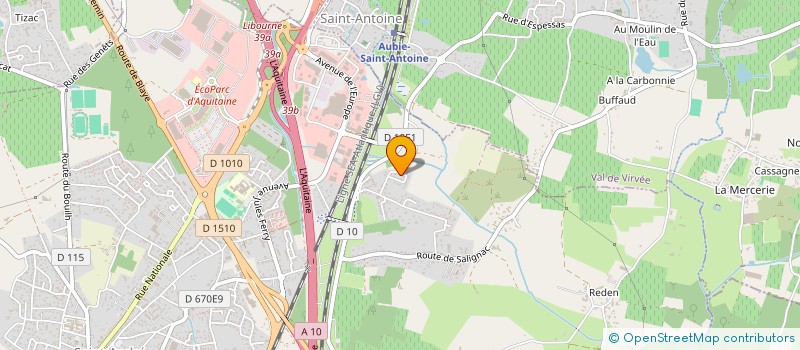 localisation de l'entreprise MONSIEUR YVETEAU DOMINIQUE  SAINT-ANDRE-DE-CUBZAC