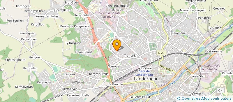 localisation de l'entreprise MONSIEUR YVON ARZUR à LANDERNEAU