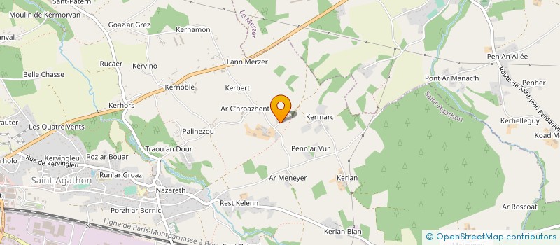 localisation de l'entreprise MONSIEUR YVON AUFRAY à SAINT-AGATHON