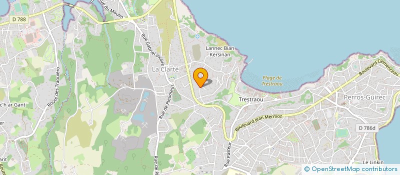 localisation de l'entreprise MONSIEUR YVON BERNARD  PERROS-GUIREC