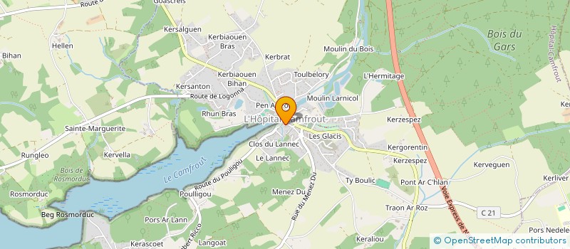 localisation de l'entreprise MONSIEUR YVON BOSSARD  HOPITAL-CAMFROUT