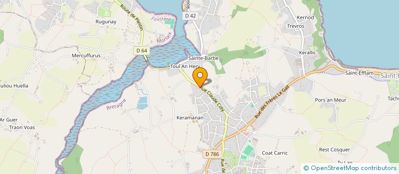 localisation de l'entreprise MONSIEUR YVON BOUBENNEC  PLESTIN-LES-GREVES