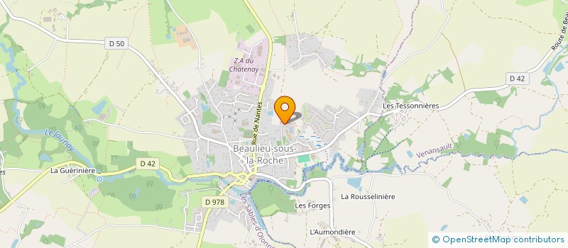 localisation de l'entreprise MONSIEUR YVON CHEVILLON  BEAULIEU-SOUS-LA-ROCHE
