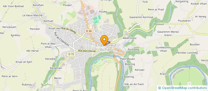 localisation de l'entreprise MONSIEUR YVON CLOAREC à CHATEAUNEUF-DU-FAOU