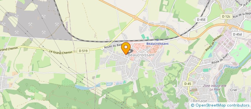 localisation de l'entreprise MONSIEUR YVON CLUZE  BEAUCROISSANT