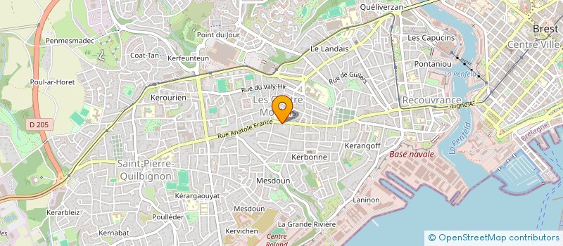 localisation de l'entreprise MONSIEUR YVON COLEMARD à BREST
