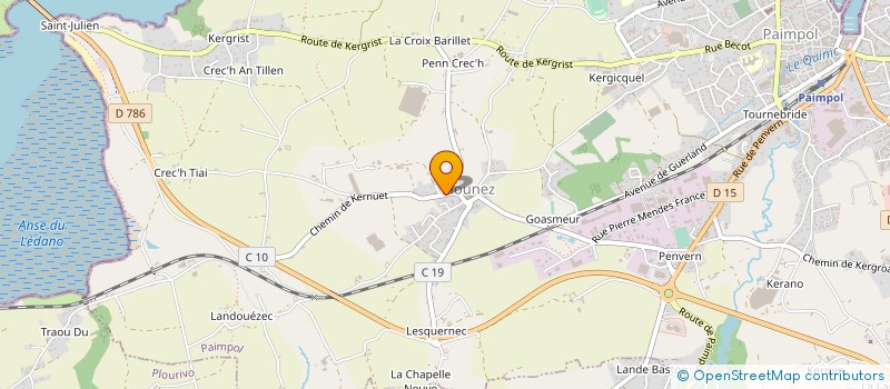 localisation de l'entreprise MONSIEUR YVON CONNAN  PAIMPOL