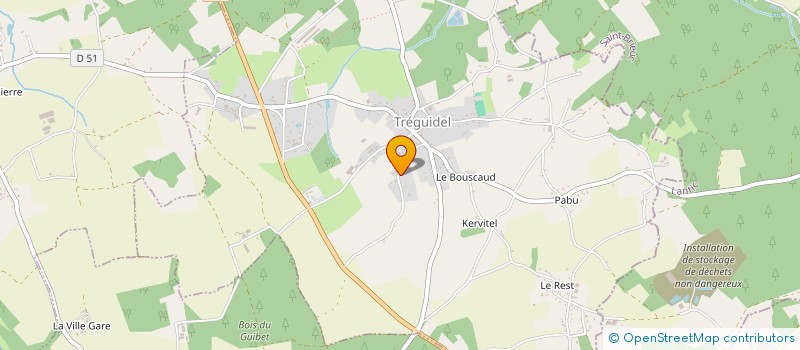 localisation de l'entreprise MONSIEUR YVON CORBEL  TREGUIDEL