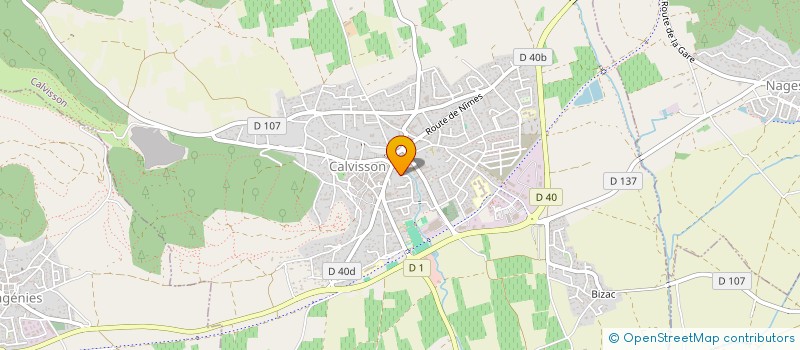 localisation de l'entreprise MONSIEUR YVON COURTIEU  CALVISSON