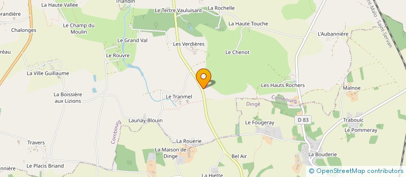 localisation de l'entreprise MONSIEUR YVON DELOURME  COMBOURG