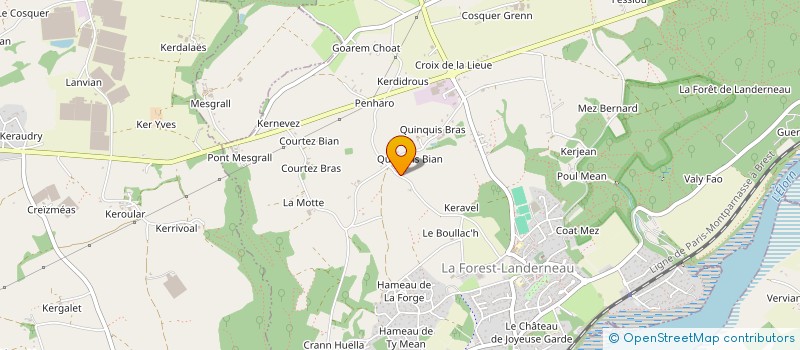 localisation de l'entreprise MONSIEUR YVON DONVAL  LA FOREST-LANDERNEAU