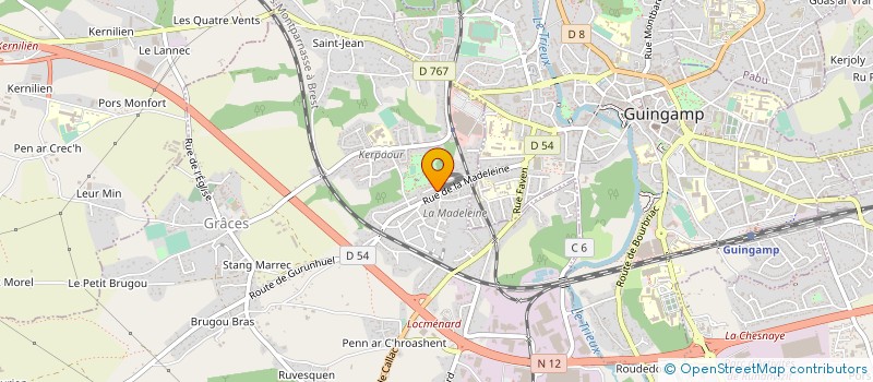 localisation de l'entreprise MONSIEUR YVON GEFFROY  GRACES