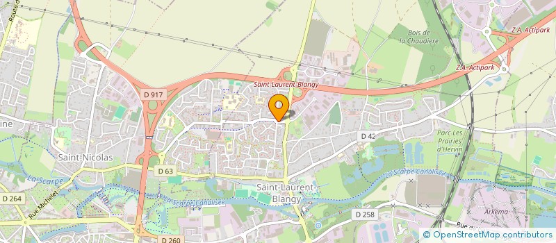 localisation de l'entreprise MONSIEUR YVON GRESSIER  SAINT-LAURENT-BLANGY