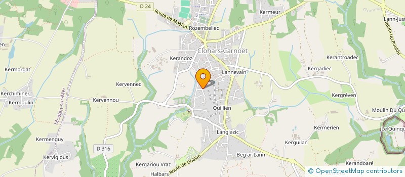 localisation de l'entreprise MONSIEUR YVON GUILLOU  CLOHARS-CARNOET