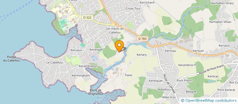 localisation de l'entreprise MONSIEUR YVON GUILLOU  CONCARNEAU