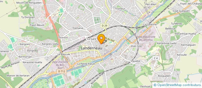 localisation de l'entreprise MONSIEUR YVON HELLEQUIN  LANDERNEAU