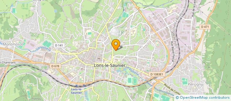 localisation de l'entreprise MONSIEUR YVON JAUNET à LONS-LE-SAUNIER