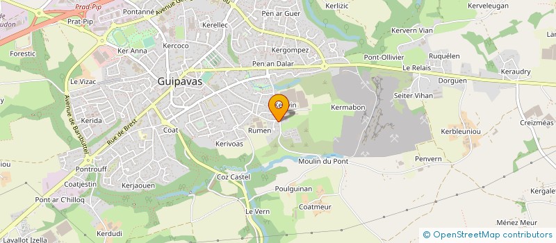 localisation de l'entreprise MONSIEUR YVON JESTIN  GUIPAVAS