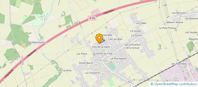 localisation de l'entreprise MONSIEUR YVON JEULIN à CHAINGY