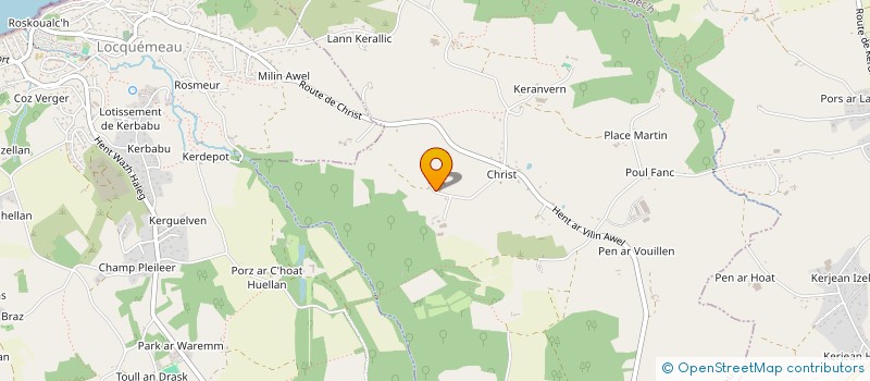 localisation de l'entreprise MONSIEUR YVON JEZEQUEL  PLOUMILLIAU